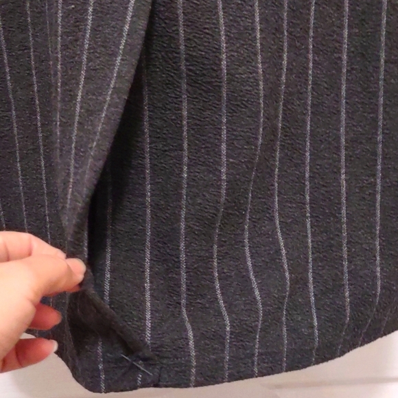 NWT Anthropologie Harlyn Long Line Gray Stripped Jacket Size S - Picture 6 of 10